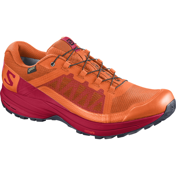 Salomon Singapore Mens Trail Running Shoes - XA ELEVATE GTX® Red/Orange | 60495-PZHJ